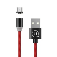 Магнитный кабель для зарядки Usams microUSB 1m 2.1A 360° красный (US-SJ294-RD)
