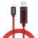Кабель синхронизации Topk microUSB 1m 2.4A с индикатором нейлоновый красный (TK27U-VER2-RD)