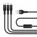 Кабель синхронизации Usams 3в1 MicroUSB, USB Type-C, IPhone 1.5m 2A нейлоновый черный (US-SJ219-BL)