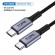 Кабель синхронизации Topk PD USB Type-C Power Delivery 100W 5A 1m нейлоновый серый (TK35C-VER2-GR)