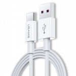 Кабель синхронизации Usams USB Type-C быстрая зарядка для HUAWEI и OPPO 1.2m 5A серый (US-SJ408-GR)