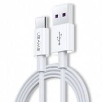 Кабель синхронізації Usams USB Type-C швидка зарядка для HUAWEI та OPPO 1.2m 5A сірий (US-SJ408-GR)