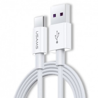 Кабель синхронизации Usams USB Type-C быстрая зарядка для HUAWEI и OPPO 1.2m 5A серый (US-SJ408-GR)