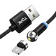 Магнитный кабель для зарядки Topk iPhone 1m 2.4A 360° черный (TK28i-VER2-BL)