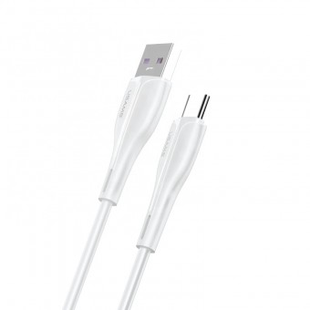Кабель синхронизации Usams USB Type-C быстрая зарядка для HUAWEI и OPPO 1m 5A белый (US-SJ376-WT)