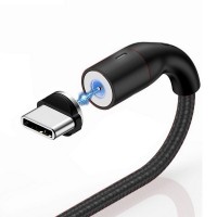 Магнитный кабель для зарядки Usams USB Type-C 2m 2.4A 360° черный (US-SJ337-BL)