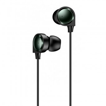 Наушники Usams Hi-Fi Bass проводные с микрофоном 3,5 мм черные (EP-40-BL)