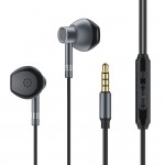 Наушники TOPK Bass Sport проводные с микрофоном 3,5 мм серые (TKF35-GR)
