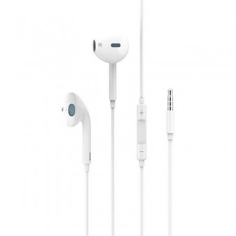 Наушники Usams In-Ear Stereo проводные с микрофоном 3,5 мм белые (EP-22-WT)