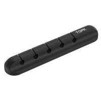 Органайзер для кабелей Topk силиконовый настольный черный (TKL16-BL)