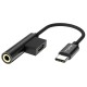 Переходник для наушников Topk USB Type C - 3.5 мм черный (TKL10-BL)