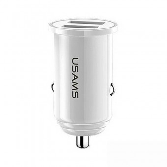 Автомобильное зарядное устройство Usams 15W 2xUSB Mini White (US-CC055-WT)