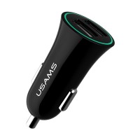 Автомобільний зарядний пристрій Usams 2.1A 2xUSB Black (US-CC013-BL)