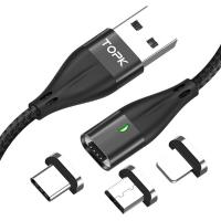 Магнитный кабель синхронизации Topk 3 в 1 черный (TK61-3-VER2-BL)