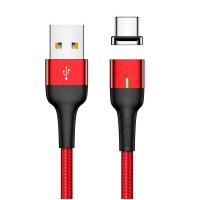 Магнитный кабель синхронизации Usams USB Type-C 1m 3A красный (US-SJ327-RD)