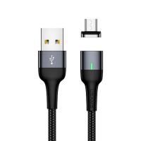 Магнитный кабель синхронизации Usams MicroUSB 1m 2.1A черный (US-SJ328-BL)