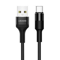 Кабель синхронизации Usams IPhone 1.2m 2A нейлоновый черный (US-SJ220-BL)