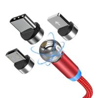 Магнитный кабель для зарядки Topk 3 в 1 360° красный (TK28-3-VER2-RD)