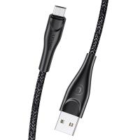 Кабель синхронизации Usams MicroUSB 2m 2.1A нейлоновый черный (US-SJ396-BL)