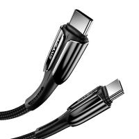 Кабель синхронизации Usams PD USB Type-C Power Delivery 100W 5A 1.2m нейлоновый черный (US-SJ402-BL)