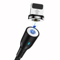 Магнитный кабель для зарядки Usams iPhone 1m 2.4A 360° черный (US-SJ333-BL)