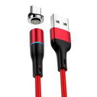 Магнитный кабель синхронизации Usams microUSB 1m 2.4A 360° красный (US-SJ354-RD)