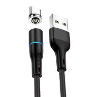 Магнитный кабель синхронизации Usams USB Type-C 1m 3A 360° черный (US-SJ353-BL)