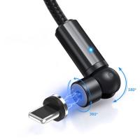 Магнитный кабель для зарядки Topk iPhone 1m 2.4A 540° черный (TK68i-VER2-BL)