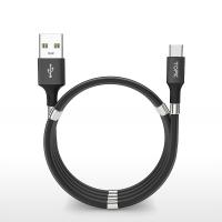 Магнитный кабель зарядки и синхронизации Topk USB Type-C 1m 3A черный (TK07C-VER2-BL)