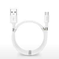 Магнитный кабель зарядки и синхронизации Topk USB Type-C 1m 3A белый (TK07C-VER2-WT)
