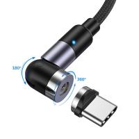 Магнитный кабель для зарядки Topk USB Type-C 1m 2.4A 540° черный (TK59C-VER2-BL)