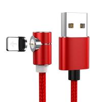 Магнитный кабель синхронизации Topk iPhone 1m 2.1A 360° нейлоновый красный (TK69i-VER2-RD)