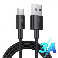 Кабель синхронизации Topk USB Type-C 1m 3A черный (TK02C-VER2-BL)